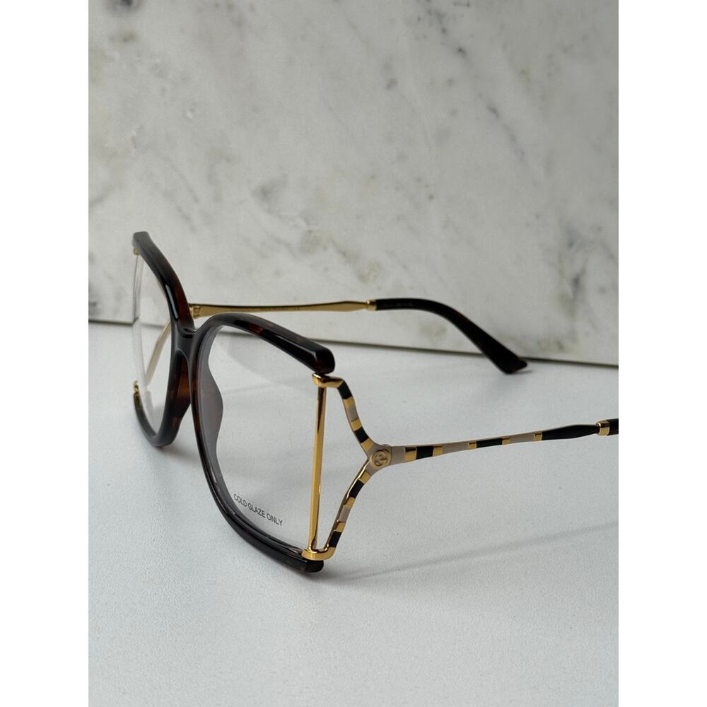 NEW Gucci GG0592O Oversized Square Brown Eyeglasses $565 - Picture 4 of 6